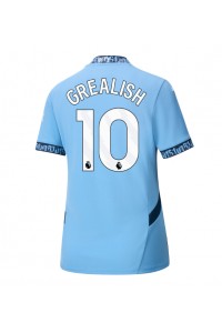 Manchester City Jack Grealish #10 Fotballdrakt Hjemme Klær Dame 2024-25 Korte ermer